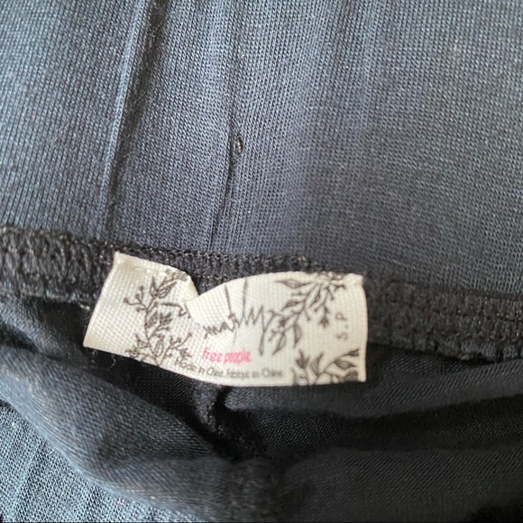 Free People Maddie Wide Leg Sleep or Lounge Pants Black - Picture 9 of 10